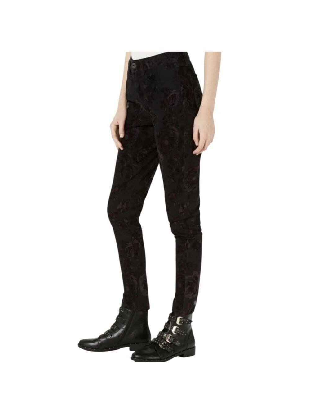 NWT American Rag Velvet Burnout Floral Skinny Jeans Juniors 5 Fits Womens XS 0–2